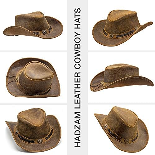 ניתן לעצב אאוטבק כובע מערבי סגנון עור קאובוי כובע לגברים ונשים רחב ברים בציר ישן סגנון