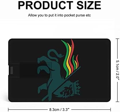 כרטיס דגל אריה Rastafarian USB 2.0 כונן הבזק 32 גרם/64 גרם מודפס מצחיק