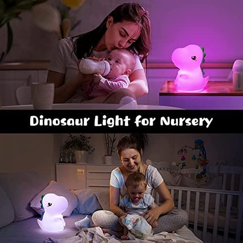 אחת אש דינוזאור לילה אור לילדים חדר, ילדים לילה אור שינה דינוזאור מנורת חמוד מנורת סיליקון תינוק פעוט