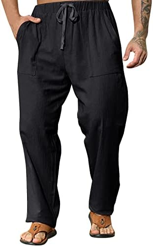 מכנסי הרמון של כותנה לגברים 2023 מכנסיים שקיקים מזדמנים קיץ מכנסיים היפים כושר מכנסיים טרנדיים