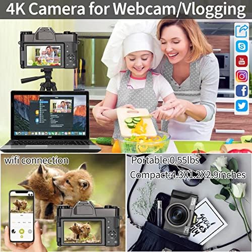 מצלמות דיגיטליות לצילום, מצלמת Vlogging 48MP 48MP.