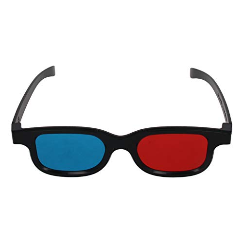 אדום - כחול 3 ד משקפייםפלסטיק מסגרת שחור שרף עדשה 3 ד סרט משחק-נוסף שדרוג סגנון 5 יחידות,אייקוסינג