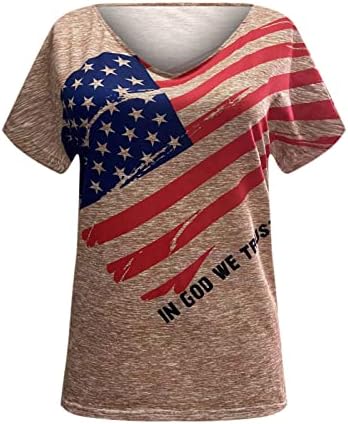 צמרות יום העצמאות נשים דגל אמריקאי כוכב פסים 2023 קיץ נ 'צוואר 4 ביולי חולצות חולצות פטריוטיות