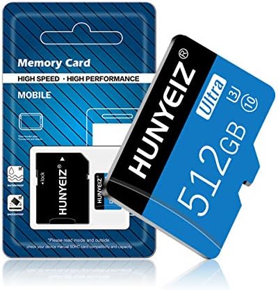 כרטיס זיכרון מיקרו כרטיס זיכרון 512 ג ' יגה-בייט כרטיס פלאש במהירות גבוהה 10 עם מתאם לטלפון / מחשב /