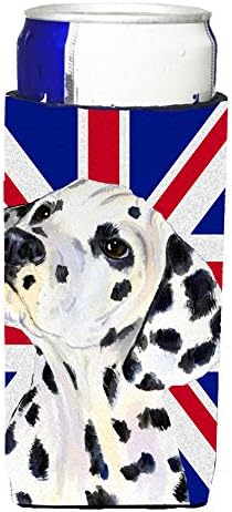 אוצרות קרוליין SS4934muk dalmatian עם האיחוד האנגלי ג'ק ג'ק דגל בריטי אולטרה חיבוק לפחיות רזות, יכול