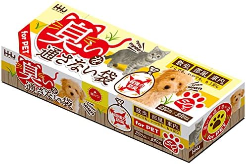 יפן הביתית AB07 שקיות זבל, חסימת ריח לחיות מחמד, שנהב, מ ', חבילה של 50
