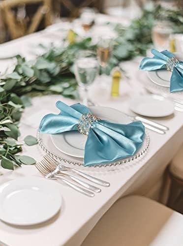 סט פייארל של 6 יח 'טבעות מפיות קריסטל חרוזי שולחן נוצץ מחזיקי מפיות למפיות לחתונה מרכזי חגיגה לאירועים מיוחדים