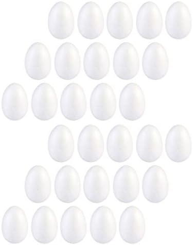 Happyyami 30 יחידות מלאי ביצי קלקר ביצי קצף ביצי קצף אביזרי מלאכה למודלים של מסיבת ציור מעדיפה