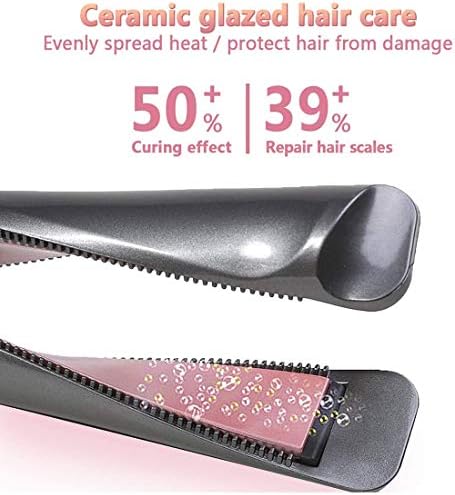 UXZDX Cujux מחליק שיער מקצועי מתכרבל ברזל 2in1 קרמיקה מעוותת ברזל שטוח כלים שיער שיער מתכוונן טמפ 'LCD