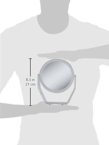 זאדרו 6.5 אינץ 'עגול דו צדדי מסתובב מראת איפור מונה למעלה, מראות זכוכית הגדלה פי 5/1 אינץ' 5.5