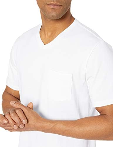 אמזון יסודות גברים של רזה בכושר קצר שרוול צווארון חולצת טריקו, חבילה של 2