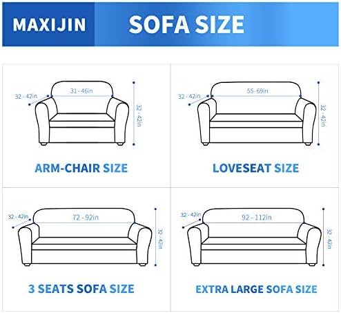 מקסיג'ין סופר ספה ספה לכיסוי ספה 3 או 4 כריות, מכסה ספה אוניברסלית גדולה במיוחד מכסה ספיגת ג'קארד