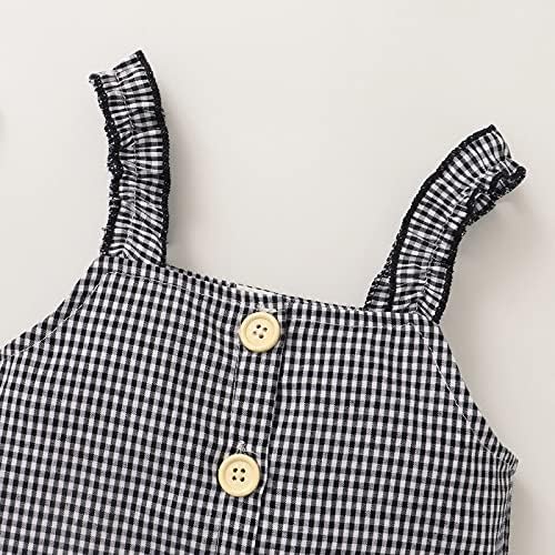 בגדי תינוקות IKEVAN 6 9 חודשים בגדי ילדים לילדים משובץ כפתור מזדמן ללא שרוולים