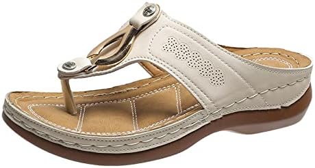 נעלי משעוללים של Xipcokm לנשים 2023 סנדלי טריז נוחיים של קיץ נוח כפכפים כפכפים עם קשת תמיכה בסנדל