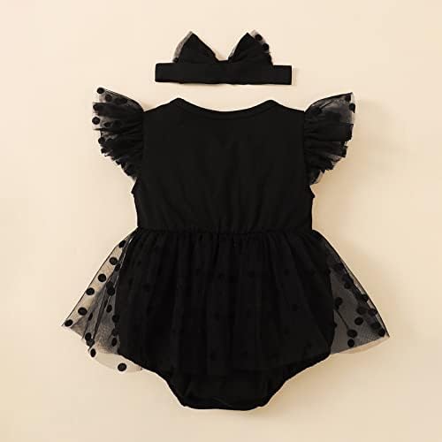 תינוקת יילוד תינוקת בגדים לבגדי פרוע שמלת שרוול רומפר 2 pcs נקודה חצאיות גוף גוף עם סט גימור