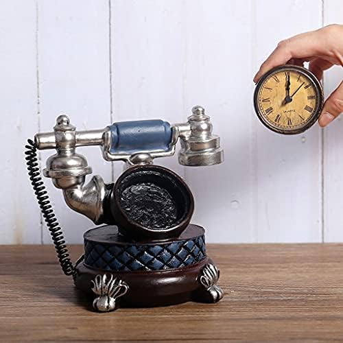 UXZDX רטרו דגם טלפון שולחן שעון שולחן עבודה שולחן עבודה שעון סלון שעון שעון קפה מקלט