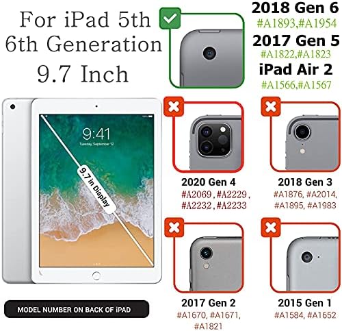 מארז הדור השישי של iPad, מארז הדור החמישי של iPad, 360 סיבוב iPad Air 2 Case, iPad סיבוב סיבוב עמד