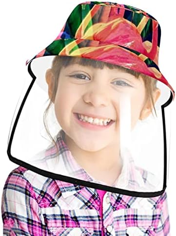 כובע מגן למבוגרים עם מגן פנים, כובע דייג כובע אנטי שמש, אמנות וינטג 'בוגנוויליה ​​טרופית מודרנית