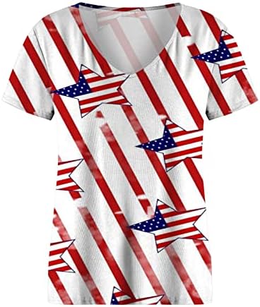 נשים 4 ביולי חולצת טשן מככבות דגל מפוס