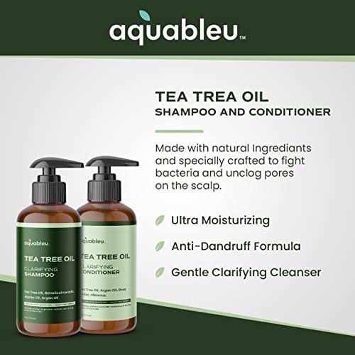 שמפו ומרכך שמן עץ התה אקוואבלו - לחות והרגעת קרקפת-פורמולה נגד קשקשים לכל סוגי השיער-חוחובה
