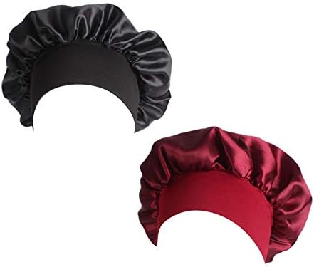 LLKK פס סאטן שיער רחב-שוליים 2 יחידות כימותרפיה לנשים שיער כובע מוצק כובע בייסבול כובע בייסבול לגברים