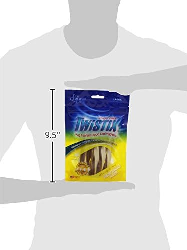 טוויסטקס 5.5 גרם יוגורט ובננה פינוקים לעיסת שיניים לכלבים, גדולים