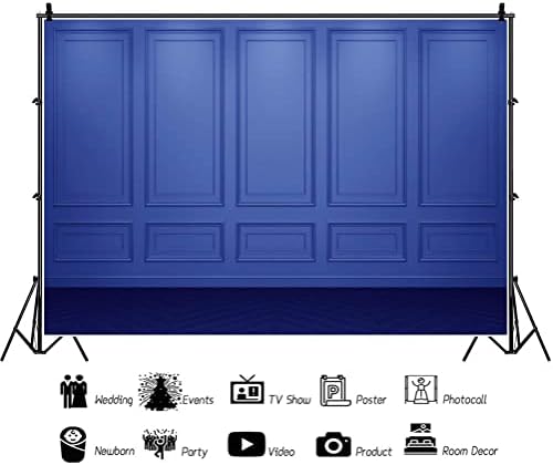 אורג ' ו 12 * 8 רגל אלגנטי כחול קיר רקע ריק חדר אדריכלות אירופאי מודרני בית מופשט רטרו עיצוב צילום רקע דירות