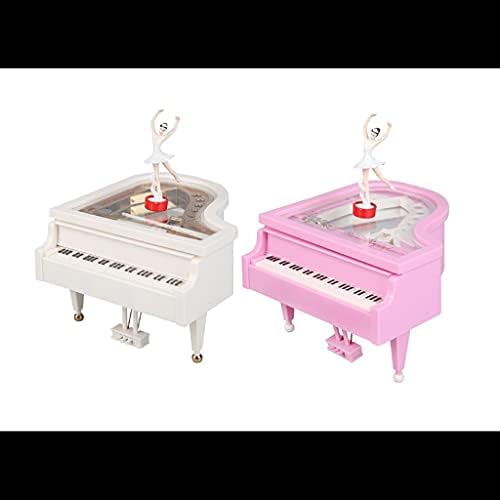 BBSJ פסנתר רומנטי דוגמנית מוסיקה קופסא Ballerina Ballerina קופסאות מוזיקליות בית מתנה לחתונה ליום הולדת (צבע: