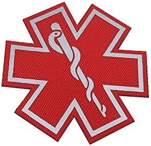IR טלאי חובש רפלקטיביים אינפרא אדום EMS EMT כוכב פרמדיק רפואי כוכב חיים מורל זוהר סמל כהה קרב צבאי טקטי וו לולאה