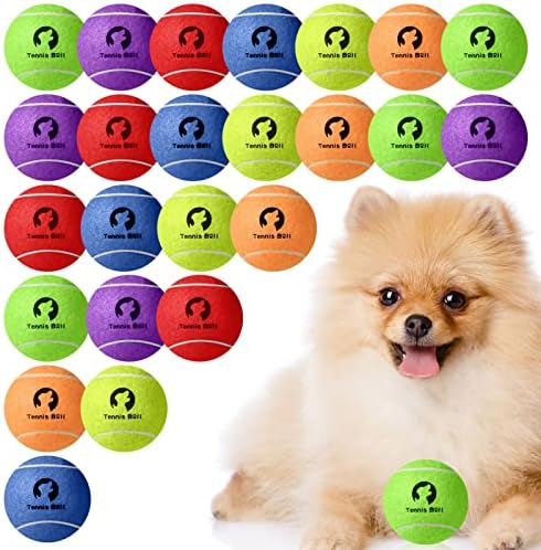 סוטיף 24 יחידות 2.4 טניס כדור עבור כלב טניס כדור לחיות מחמד כדור מיני טניס כדור עבור כלב אינטראקטיבי צעצוע