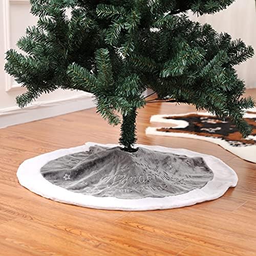 חצאיות עץ חג המולד של Huijie - עץ קטיפה קצרה בגודל 35 אינץ
