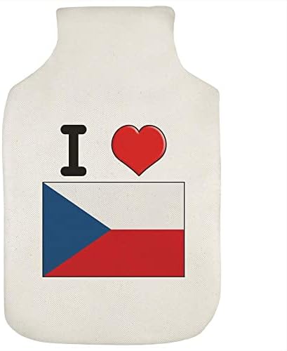 Azeeda 'אני אוהב את כיסוי בקבוק המים החמים של צ'כיה