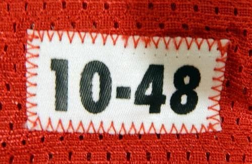 2010 סן פרנסיסקו 49ers Hall 71 משחק הונפק אדום ג'רזי 48 DP30911 - משחק NFL לא חתום בשימוש בגופיות