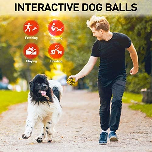 XL כלב צעצועים לעיסות אגרסיביות, כדורי כלבים לכלבים גדולים, צעצועים לכלבים כבדים עם צעצוע חבל כלבים מעוות,