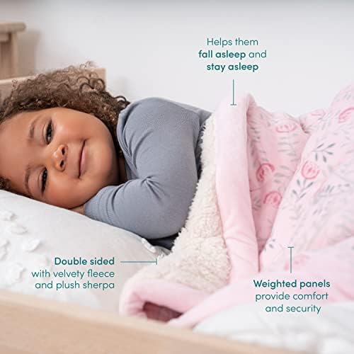עדן + אנאיס חיבוק פעוט נעים – שמיכה משוקללת למיטה לילדים-2.65 פאונד 31 על 40 - כביסה במכונה-שמיכת חורף שרפה-גפן