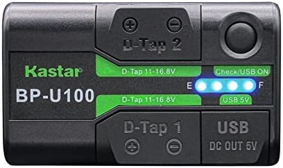 KASTAR 1-PACK BP-U100 סוללה ו- AC LCD מטען מהיר כפול תואם ל- SONY PXW-FS5 PXW-FS5K PXW-FS5M2