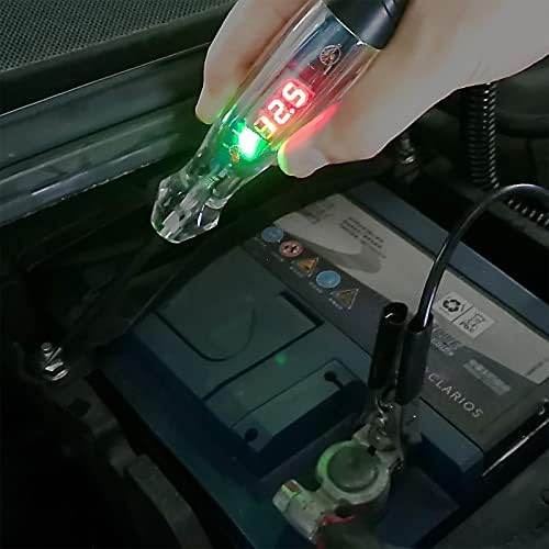 JESENY 1 PC רכב זמזם זמזם תאורה 6-24V DC בודק LED דיגיטלי, בודק תאורה כבד עם גמטר מתח, עט בדיקת מתח דו כיווני