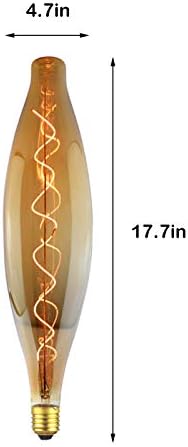 תאורת מנורת אדיסון וינטג ' בגודל 8 וואט נורת לד דקורטיבית דקורטיבית, 80 וואט שווה ערך 720 ליטר