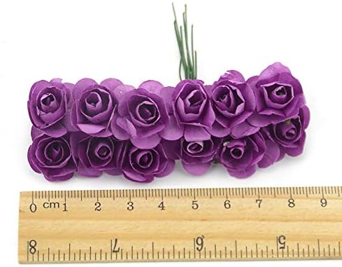 זורפיה 144 יחידות 3/5 אינץ 'צבעים שונים פרחי נייר פרחי נייר מלאכותיים למלאכות וקישוט