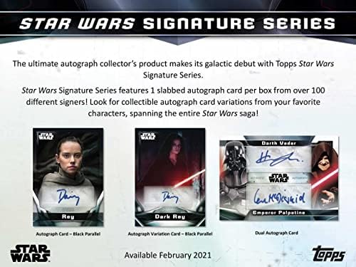 2021 Topps Star Wars Signature Series Factory אטום מארז תחביב 20 קופסא עם כרטיס חתימה עטוף לתיבה