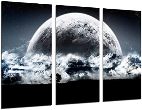 תמונת צילום מודרנית ירח מלא, כוכבים, קבוצת הכוכבים, הטבע, אמא אדמה, 97 x 62 סמ, ref 27406