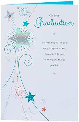 כרטיס סיום ברכות בבריטניה עבורו/שלה/חבר עם מעטפה - עיצוב כוכב כחול