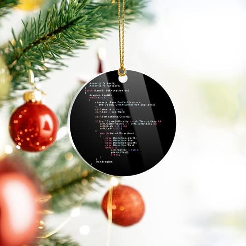 עץ חג המולד של קישוט הוא מעגל בית זה X-Mas Decor Life Life Acrylic Coding Collerming צבע לקישוטים עצים,