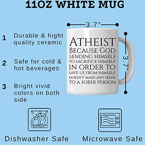 אלוהים ישו ספל נוצרי כוס אתאיסט אנטי דת אתאיזם חולצה רציונלים היגיון מתנה מצחיק ספלי כוסות