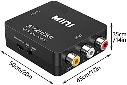 Seiwei 2 PCS HDMI TO AV AV VIDEO Converter Converter מתאם Mini RCA ל- HDMI Box תמיכה 1080p עבור טלוויזיה/PC/PS2/DVD