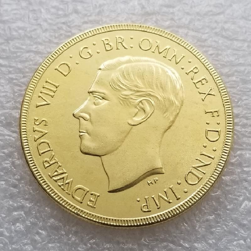 בריטי סוס חרב 1937 עתיק מלאכת הנצחה מטבע זהב מטבע פליז חומר 2855