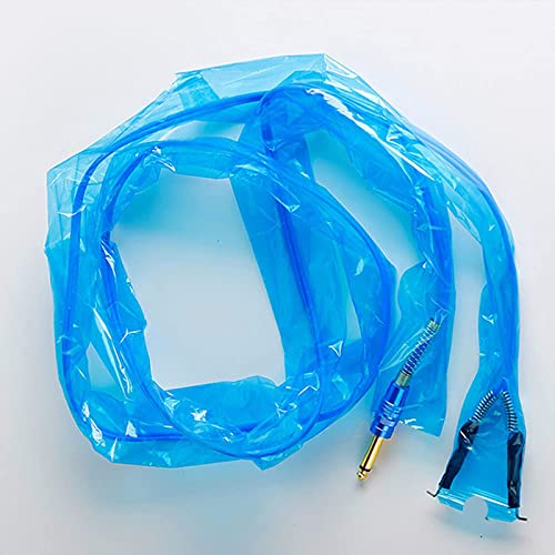 שרוולי כבל קליפ, 125 יחידות כבל קליפ מכסה שקיות הגנת קו חשמל מכונה חד פעמית פלסטיק כחול לכבל חשמל…