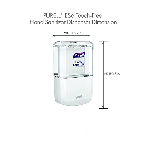 Purell ES6 מתקן חומר ניקוי יד אוטומטי, לבן, תואם ל 1200 מל Purell ES6 מילוי חטאי יד אוטומטי - 6420-01