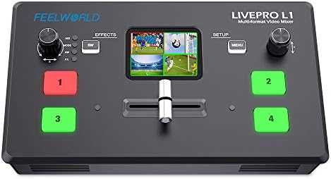 Feelworld LivePro L1 V1 מתג וידאו ו- HV10X Live Stre
