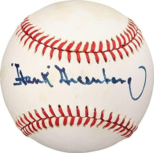 האנק גרינברג היפה החתום על ליגה רשמית של ליגה אמריקאית בייסבול PSA DNA - כדורי חתימה
